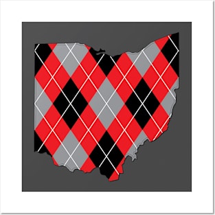 Argyle Ohio (scarlet/gray) Posters and Art